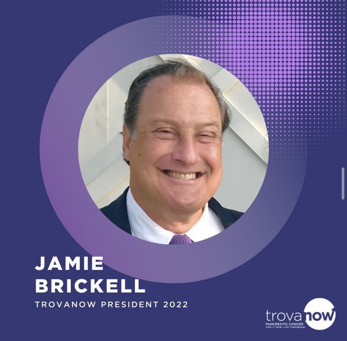 We’re excited to announce Jamie Brickell as TrovaNOW’s new President! 

Learn more about our TrovaNOW’s President and get involved with #trovanow at trovanow.com
#cancerresearch #awareness #health