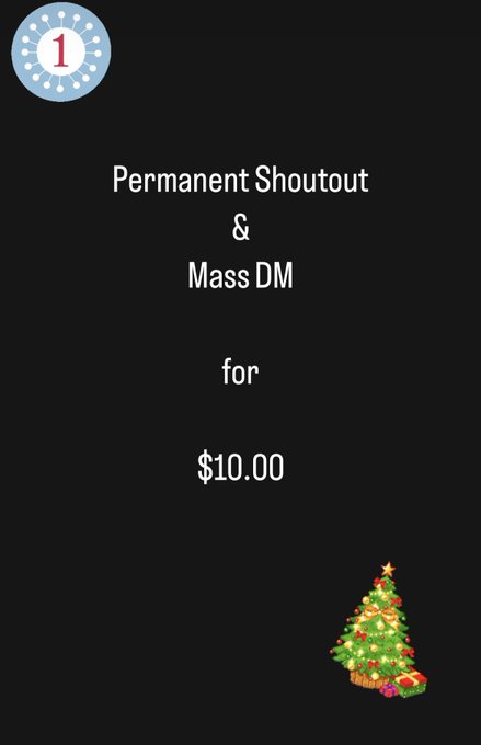 Advent Calendar Day 1! DM me to feature!  #onlyfans #promo #xmas https://t.co/9ecLdzmWS1<a href="/tag/onlyfans"class="tags">#onlyfans</a><a href="/tag/promo"class="tags"><span>#promo</span></a><a href="/tag/xmas"class="tags"><span>#xmas</span></a>