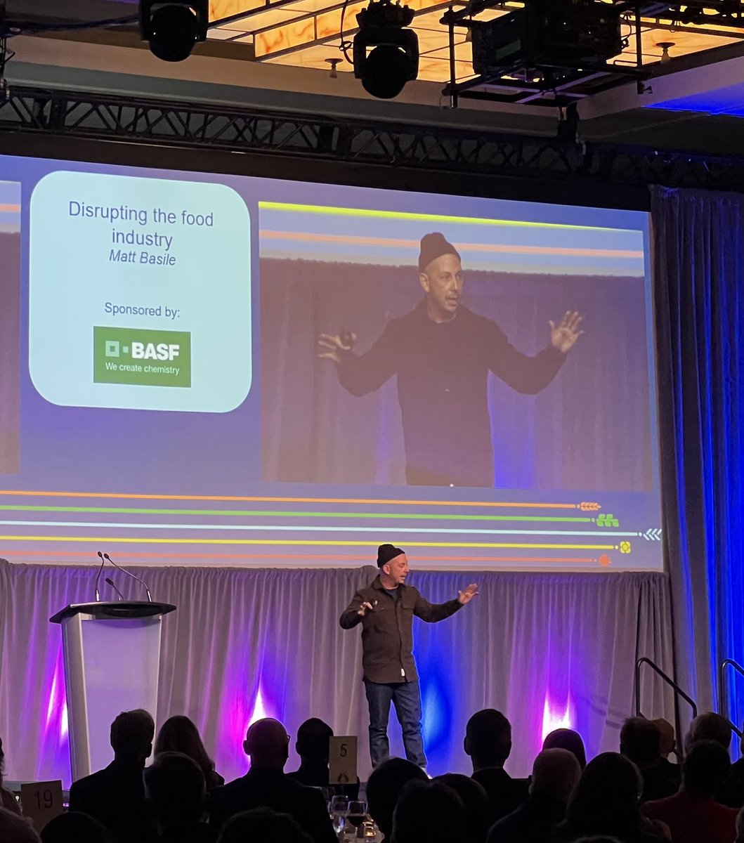 “If you say you want to disrupt an industry, you won’t. Disruptors just do it.” <a href="/chefmattbasile/">chef matt basile</a> on what fuels innovation: Passion plus plan. #GrowCanada2022