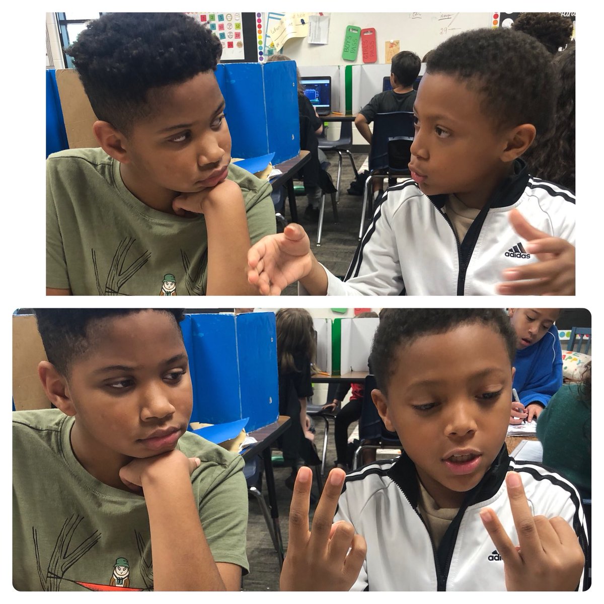 Sometimes students make great teachers for their peers, especially when they teach with such passion. ⁦<a href="/HumbleISD_FCE/">Fall Creek Elem</a>⁩ ⁦<a href="/HumbleISD/">Humble ISD</a>⁩ ⁦<a href="/HumbleElemMath/">Humble ISD Elementary Math</a>⁩