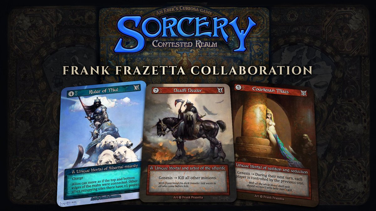 MTGSecretLair @MTGGoldfish @MTG_AlphaInvest We are glad Frank Frazetta's  work will be enjoyed by tcg players far and wide! No Egyptian Queen?