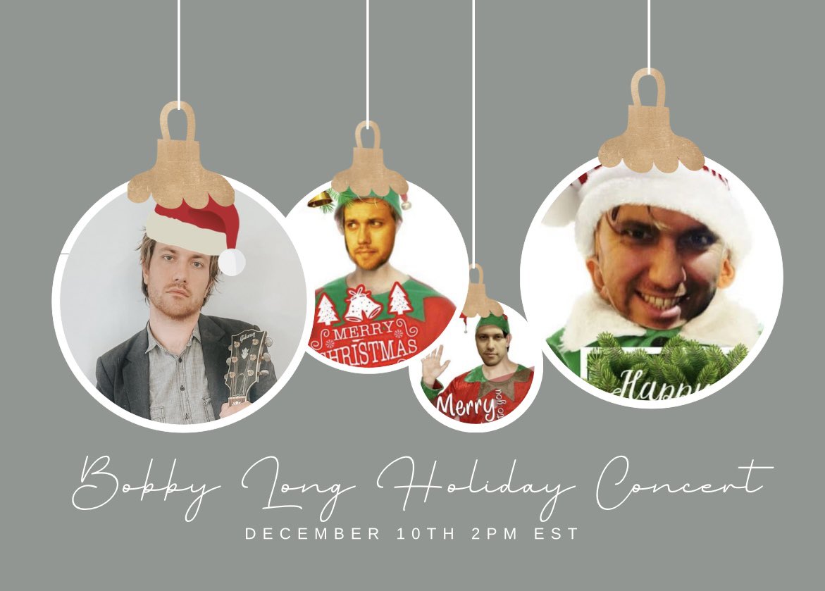 Don’t forget to register for the <a href="/BobbyLongNews/">Bobby Long</a> Holiday Zoom concert!! 
December 10th - 2pm EST 
Send us your request old, new, holiday, everything is fair game.
Show is free and tips are welcome. 

us02web.zoom.us/meeting/regist…