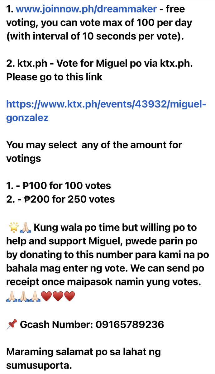 DREAMMAKERPHFAN's tweet photo. Annyeong mga ka chingus ilang araw din hindi naka post.. please support #DreamChaser_MIGUEL thru https://t.co/UplAVmt3br and https://t.co/MGjMmSYGUM see attached photo for ways to vote. #Kamsahamnida #AjaDreamMaker #DreamMakerFight https://t.co/HRus4mh7v3