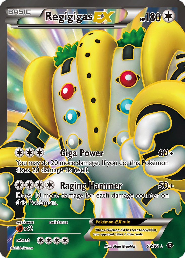 CardsHourly's tweet photo. Regigigas-EX from the 'Black &amp; White: Next Destinies' set!  

Artwork by: 5ban Graphics
 #PokemonTCG #PokemonCards #Pokemon https://t.co/k7QpFw1jcX