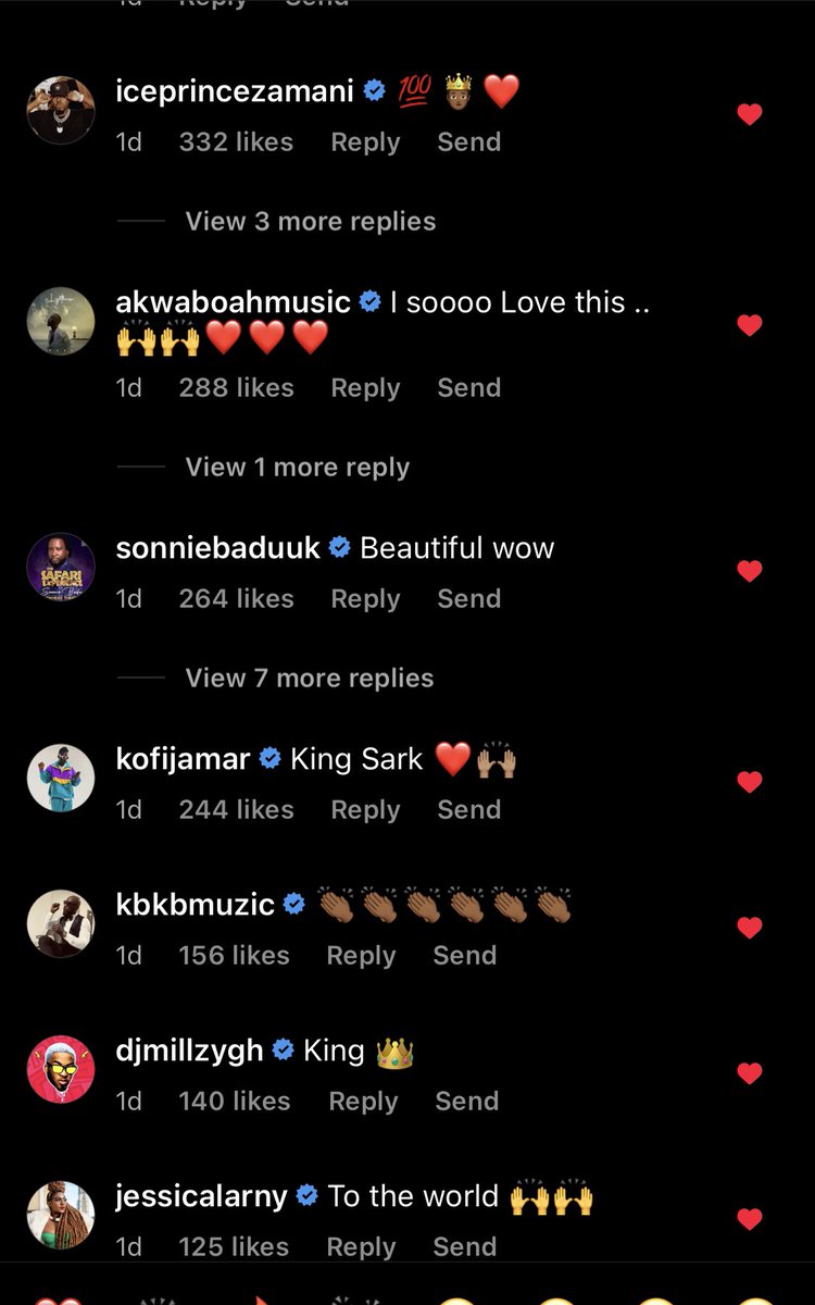PrinzSarkCess's tweet photo. Big ups to y’all showing love to the king @sarkodie under his post … I luv u too ❤️ #labadisong #Jamzalbum #lucky #rolliesandcigars https://t.co/VcYzk5iZTv