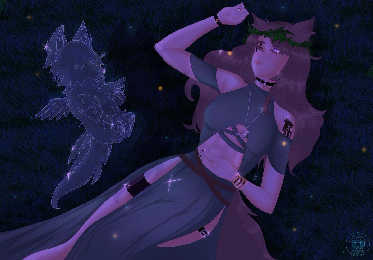xTayt4y's tweet photo. ˚✧₊⁎Here is a fanart of a friend's OC 🐺🍃

Check out her Instagram account lupika.ytb it's worth it! 🌿🌕˚✧₊⁎
#fanart #illustrationart #nightdrawing #artwork #night #wolfdrawing #wolf #aestheticdrawing https://t.co/8Z8vzZJmwi