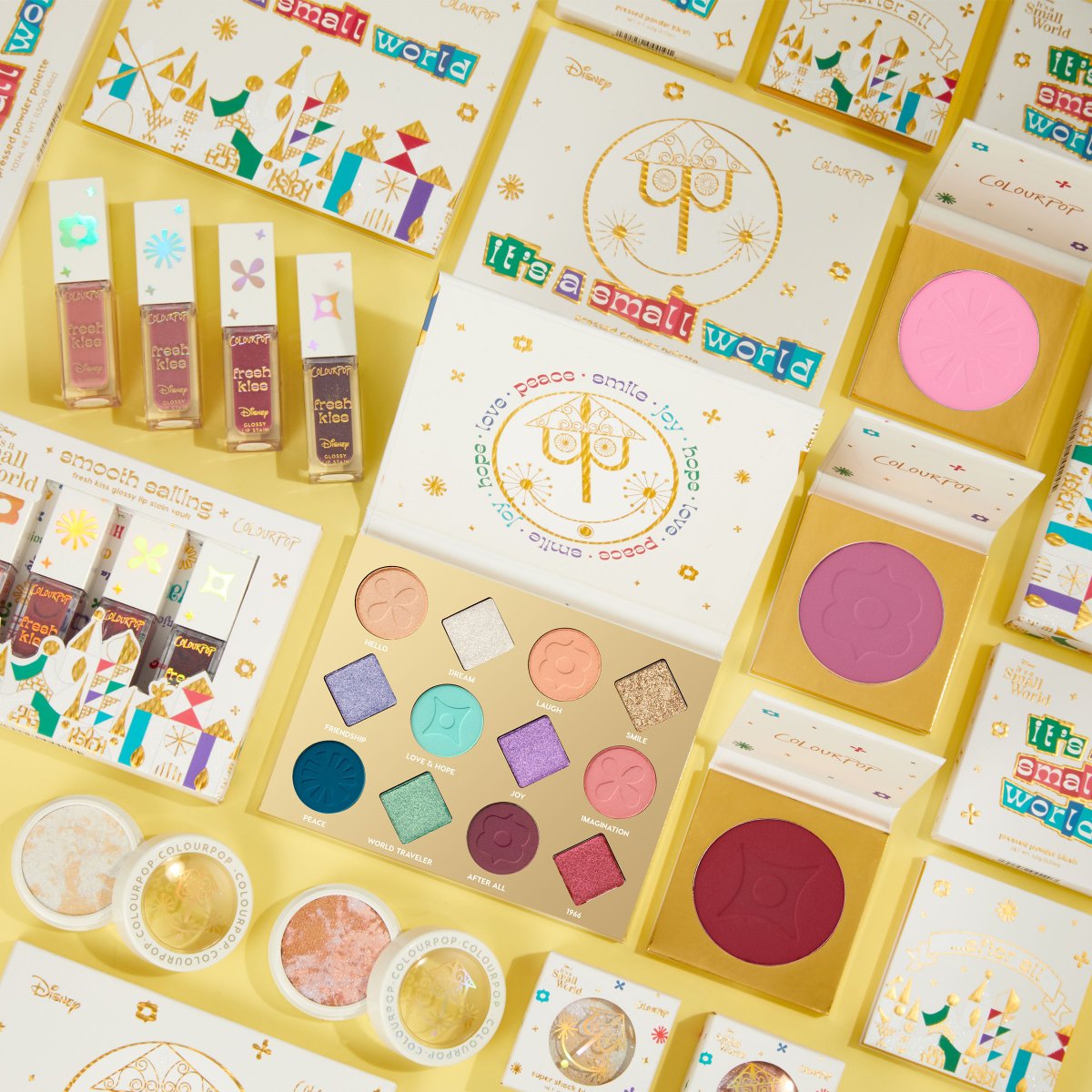 #GIVEAWAY 🌟 Embark on your journey around the world! 🏰💖 FIVE lucky winners will receive the FULL Disney it’s a small world and ColourPop collection AND a $100 gift card to colourpop.com!! 🎡✨

HOW TO ENTER:
1. Like &amp; RT
2. Reply w/ ☀️