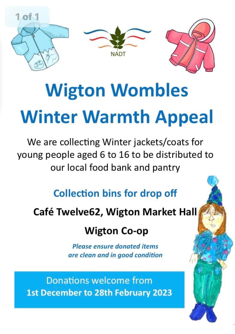 Wigton Wombles are launching their first ever appeal please share far and wide to ensure they can help as many young people as possible
#nadtyouth #wigtonwombles #christmasappeal