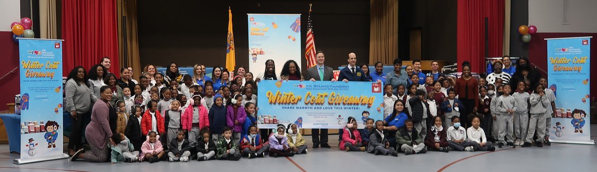 NPS_ObamaElem's tweet photo. Today, we had the honor of celebrating #NationalDayOfGiving with @weloveuusa! ALL OF OUR STUDENTS received Winter items! THANK YOU FOR THIS AMAZING GIFT! Our students and families are so happy! 

#community #leadership #wellness #givingtuesday #NewarkNJ #NewarkPublicSchools https://t.co/7goXzP8HTY