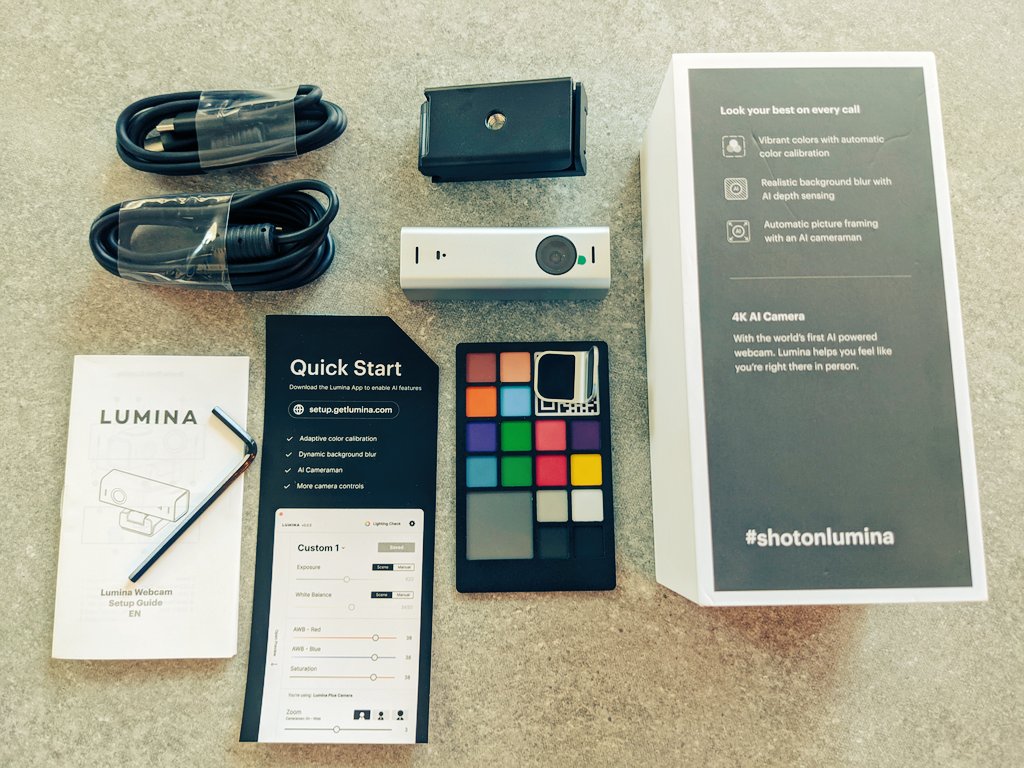 Fancy new 4K AI-powered cam from friends <a href="/get_lumina/">Lumina</a> just came in the mail for me to review. Good timing will test it on a podcast am doing tomorrow and see how it looks -- connecting my GX7 to record streaming video is a pain so excited to try this one