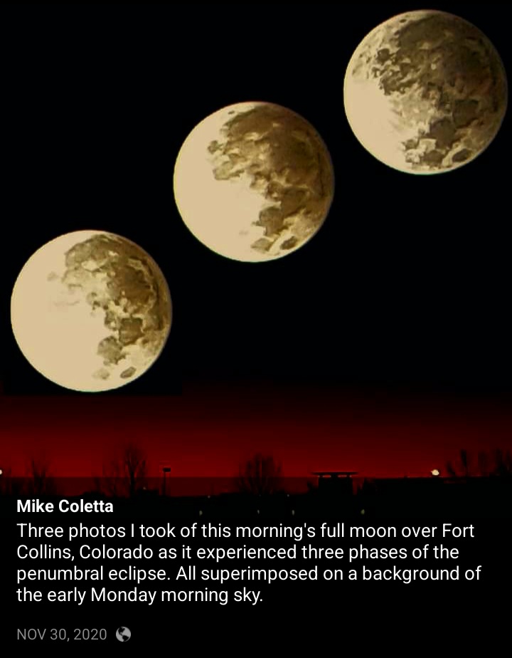 #OTD A penumbral lunar eclipse happened on this day two years ago.  Nov. 30, 2020 https://t.co/AuyMNWP23J