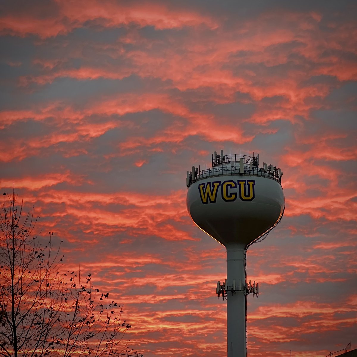 WCUofPA's tweet image. No filter needed for this #Sunset pic 🌇🐏📷 #GoldenHour #FallViews #WestChesterUniversity