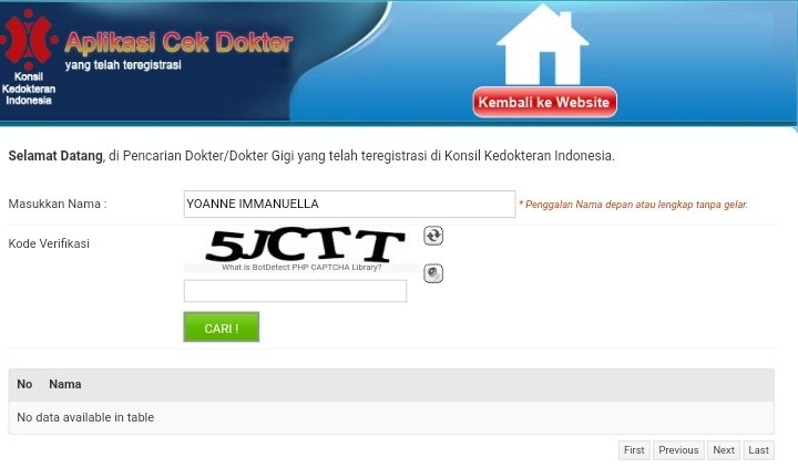Apakah Bu Dokter ini menggunakan akun anonim / bukan nama sebenarnya ? Karena ditelusuri via database KKI atas nama Yoanne Immanuella tidak terdaftar namanya 🙏