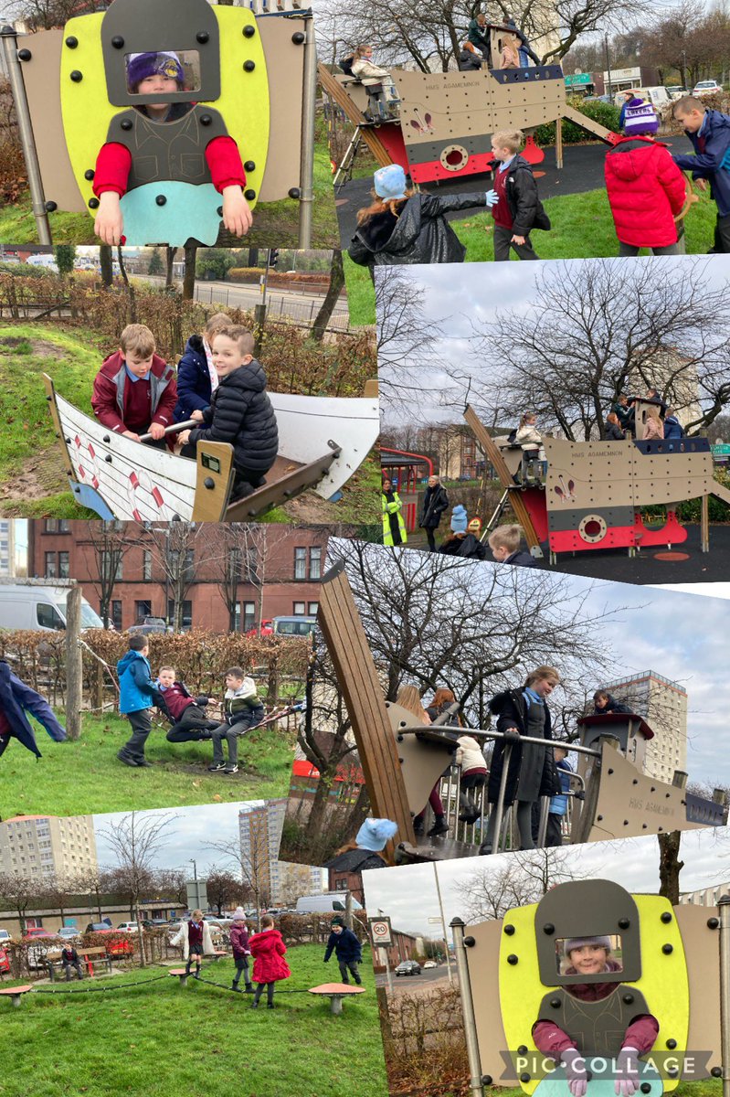 We ended our walk with a play in the park. Such excitement all round! 😀 <a href="/ClydemuirPS/">Clydemuir Primary School</a>