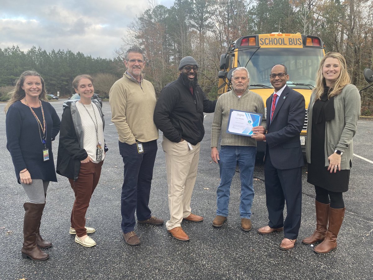 Congratulations to our wonderful bus driver, Mr. David Jones, for receiving the Inspire ISLE Award “whose words or actions motivate and encourage others in a positive way.” We greatly appreciate all that you do for our students, Mr. Jones. Please continue the great work.