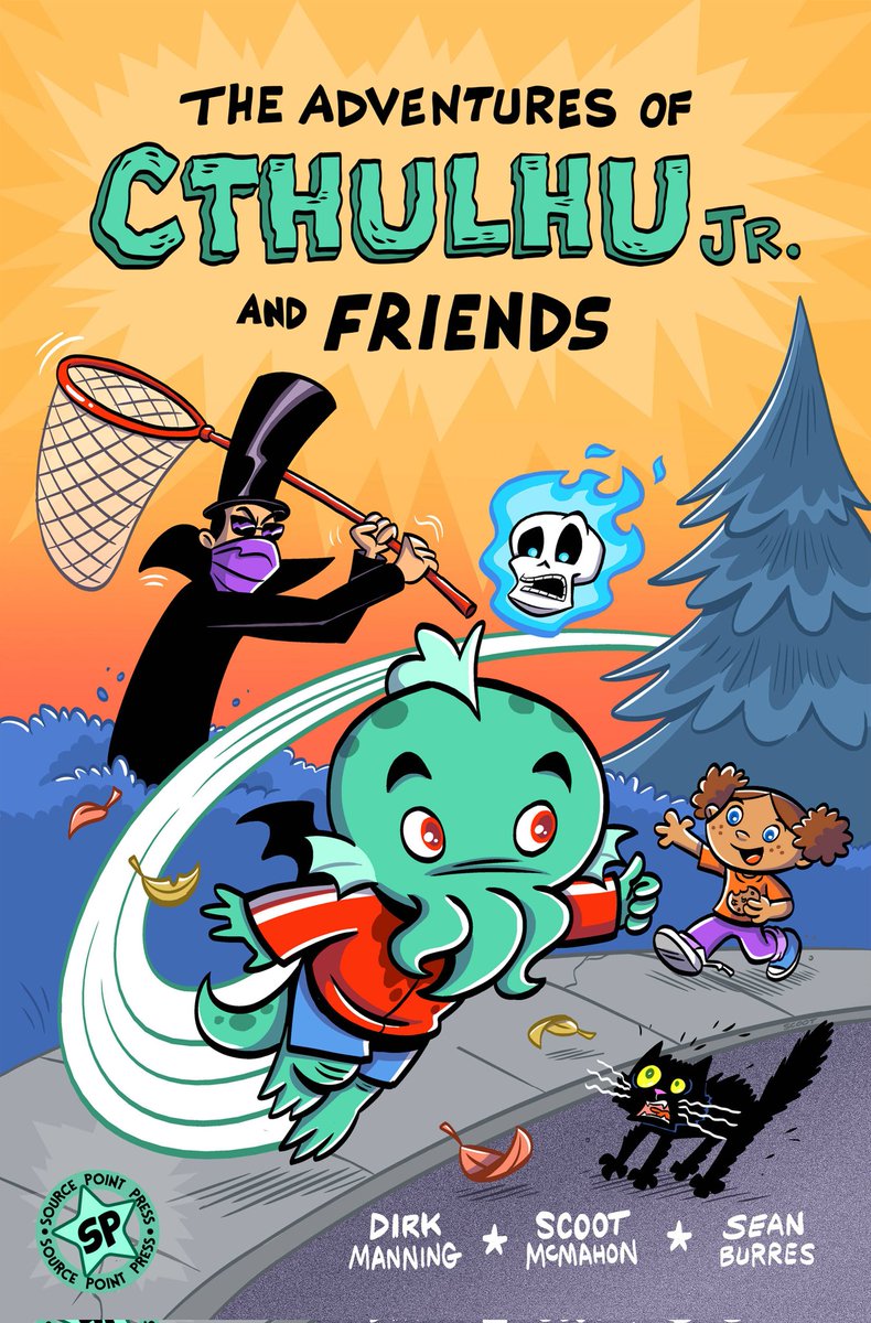 DirkManning's tweet photo. When you head to the local comic shop this week, be sure to have them preorder a copy of THE ADVENTURES OF CTHULHU JR. AND FRIENDS by me, @scootcomics, @alphatrope, and @leahlederman from @SourcePtPress! This is a fun graphic novel genuinely catered to readers of all ages! https://t.co/AaO3SDRsIt