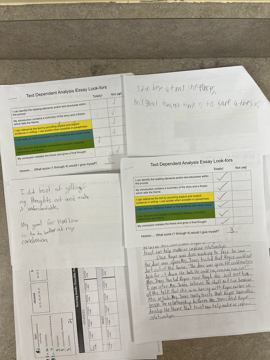 7th graders did some self-reflecting and goal setting for TDA writing today. #MVReEnergized <a href="/MV_Knights/">Moshannon Valley SD</a> @AshleyMN2014