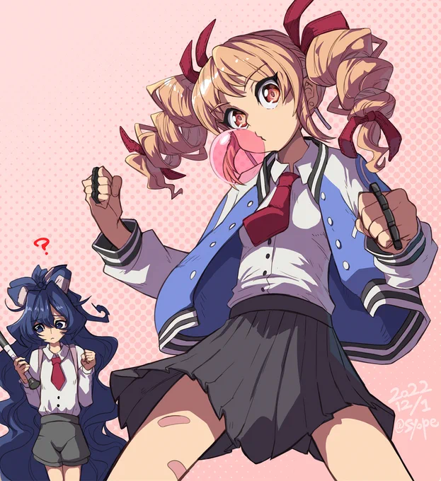 スカジャン女苑さん!ジャンバーを着てる子はかわいい…#依神女苑 #依神紫苑 #東方 #リバガ 
