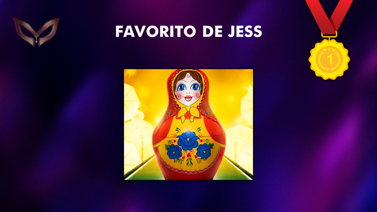 MaskSingerVirtu's tweet photo. La máscara favorita de Jess ha sido @MunecaRusaMask_ https://t.co/l50OFKbrOh