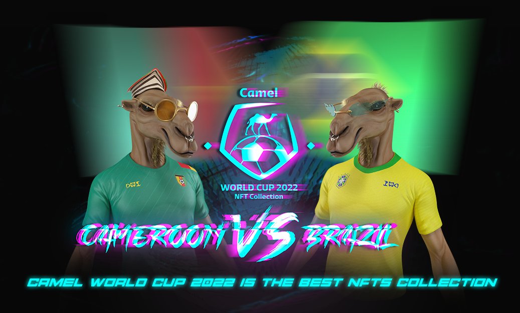 camelworldcup's tweet photo. Here we go #Cameroon 🇨🇲 vs #Brazil 🇧🇷
Support your  team in the #Qatar2022  by getting this incredible #NFTs   #collection

#NFT  #NFTartists #nftcollectors  #nftforsale  #camelworldcup2022  #NFTcollectibles  #CameroonVsBrazil
@salomondrin

https://t.co/yNvxSK4fhZ

 #OpenSeaNFT https://t.co/Vo8cUtQNvJ