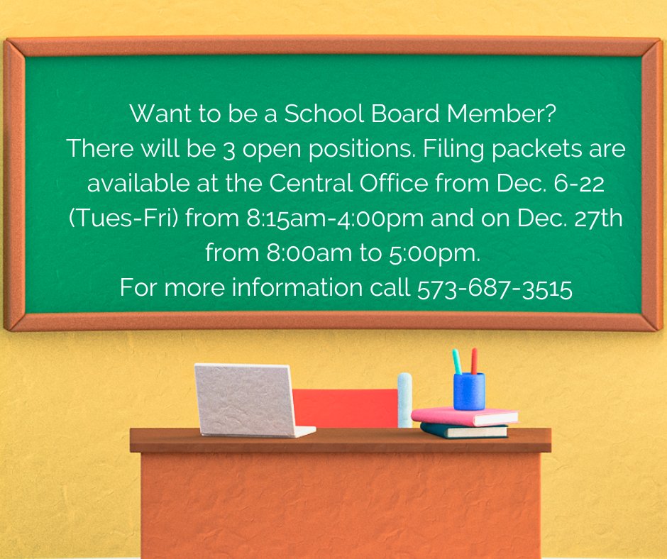 rv_supt's tweet photo. Become a School Board Member and help make a difference! https://t.co/bqCWSLjwc5