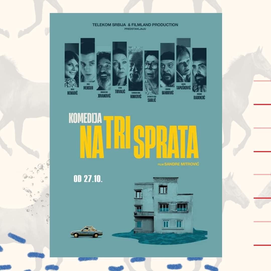 Gledajte film KOMEDIJA NA TRI SPRATA, rediteljke Sandre Mitrović ⏳ 17. decembra u 18.30č u Kulturnom centru Novog Sada.⁣
⁣
🎫 Ulaznice u prodaji od 5. decembra.⁣
⁣
#festivalslikaupokretu #slikaupokretu #festivalsnimateljskihostvarenja #novisad #filmskifestival #bioskop