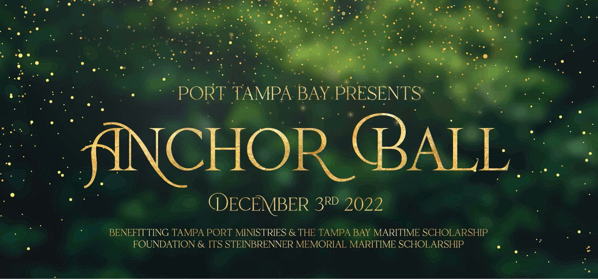 We're honored to be a sponsor of <a href="/PortTampaBay/">Port Tampa Bay</a>'s Anchor Ball! Proceeds from this event benefit the Tampa Port Ministries Seafarers Center &amp; the Tampa Bay Maritime Scholarship Foundation. Follow the link to see how you can get involved on Saturday!

⚓️ porttb.com/anchor-ball