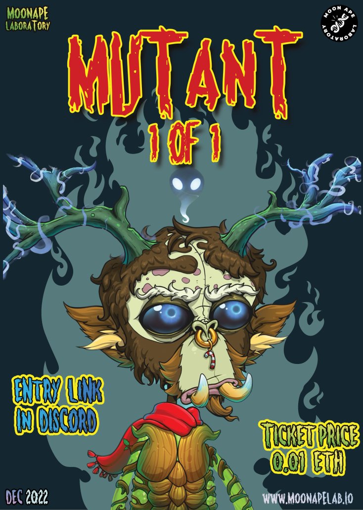 Our very first Mutant 1/1 is looking at you 🫵

For full details please join our Discord where you can SAFELY get the link to enter: discord.com/invite/moonape…

This insane <a href="/StasSvetlov1/">Stas NFT</a> Mutant 1/1 creation is the first in a Series of 12 😎

Will anyone collect the full set? 👀