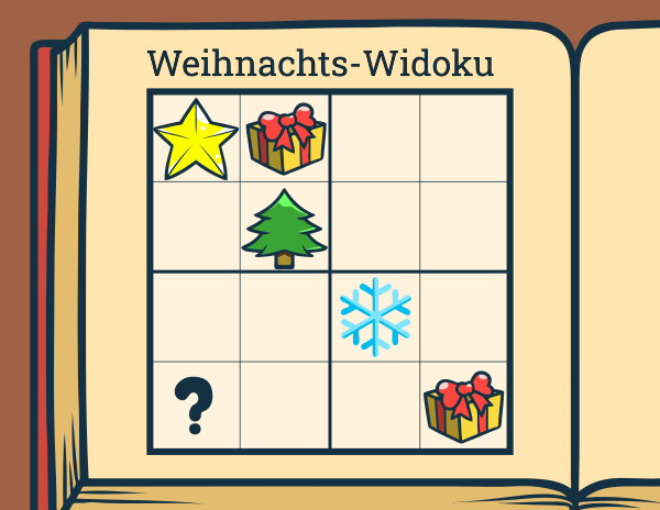 mathe_im_leben's tweet photo. Los geht's!! Die Stufen 7-9 können heute Albert beim Lösen des Weihnachts-Widokus unterstützen. Welches Bild wohl im Fragezeichen-Feld steht, wenn Albert das Widoku richtig gelöst hat? Hier geht's zur Aufgabe: https://t.co/hqtRaDZNCW 
#matheimadvent #mathe #wichtel #weihnachten https://t.co/2ChvMIS6NP