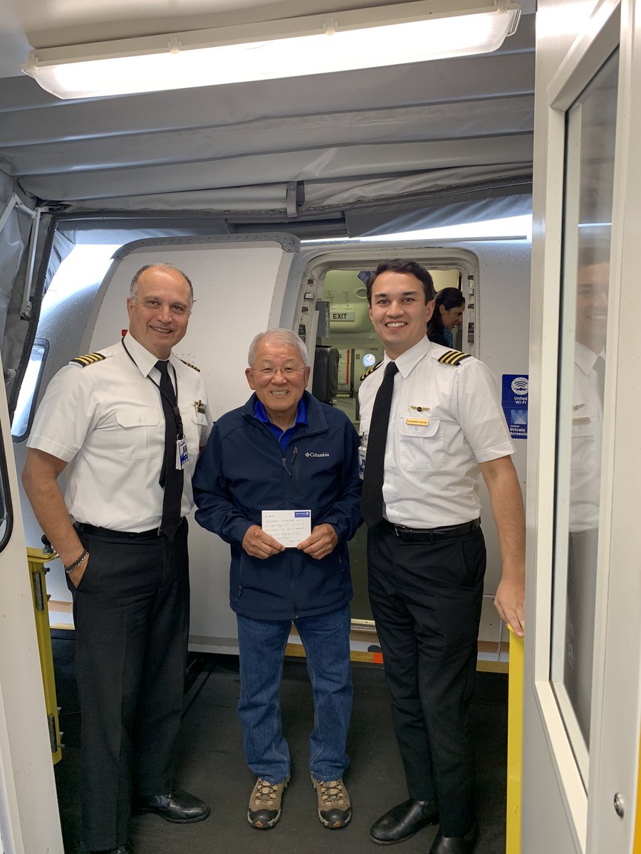 Thank you Mr. Hamada for flying today! This flight from MFR today marks your 3 million miles flown with United. That is nearly 120 times flown around the globe! @united @Westcoastmike1 @mikem1181