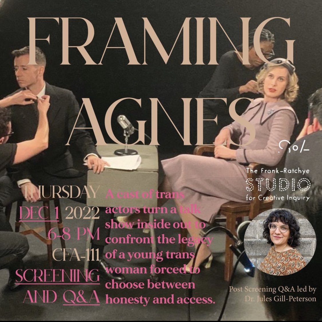 The STUDIO at CMU (@creativeinquiry) on Twitter photo Tomorrow night!!!! Thursday 6pm a SPECIAL SCREENING OF FRAMING ABNES WITH ZOOMED IN <a href="/gp_jls/">Jules Gill-Peterson</a> many thanks to Mary Lou Arscott and the <a href="/CMUSoA/">Carnegie Mellon Architecture</a> with support from the 2022-2023 Steiner Speaker Series! Tomorrow night!!!! Thursday 6pm a SPECIAL SCREENING OF FRAMING ABNES WITH ZOOMED IN <a href="/gp_jls/">Jules Gill-Peterson</a> many thanks to Mary Lou Arscott and the <a href="/CMUSoA/">Carnegie Mellon Architecture</a> with support from the 2022-2023 Steiner Speaker Series!