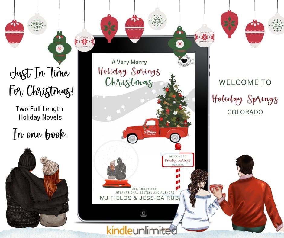 🎄❄BRAND NEW DUET❄🎄
Get two full length novels in one book! A Very Merry 𝐇𝐨𝐥𝐢𝐝𝐚𝐲 𝐒𝐩𝐫𝐢𝐧𝐠𝐬 Christmas is live!

Read FREE with KindleUnlimited
One-Click→ geni.us/HolidaySprings…
