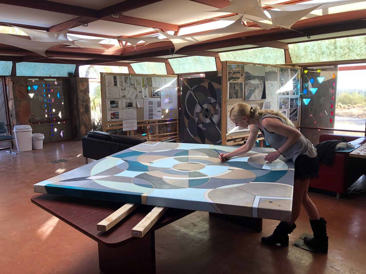 In her Ecliptic painting series, artist Kathleen Werner designs centered geometries and creates portals with the use of multiple varied symmetries. 

Available now at 9thegallery.com.

Kathleen Werner
“Ecliptic 94849”
Mixed media on canvas
60" x 60"

#9thegallery