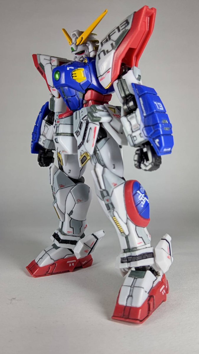 ebihon_0727's tweet photo. シャイニングガンダム
Gフレームのシャイニングを加工してみました。
動くし情報量も多いので楽しめるキットでした！
なによりGガンダムが好きなので。
＃ガンプラ　＃プラモデル　＃機動武闘伝Gガンダム　＃GF13-017NJ　＃シャイニングガンダム　＃Gフレーム　＃部分塗装 https://t.co/bOeq9yOVXW