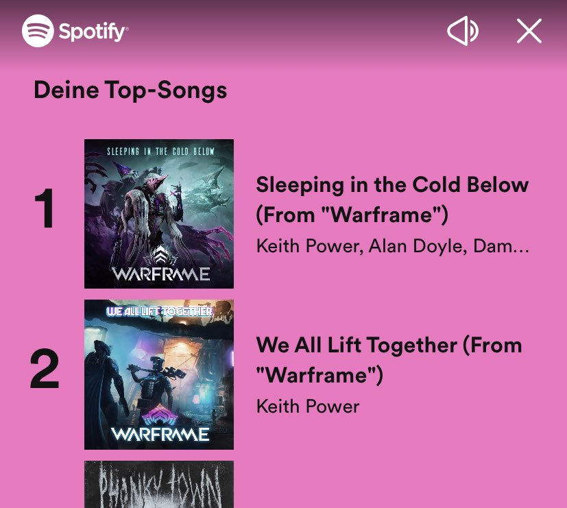 m0exx's tweet photo. I heard this year again a bit much We all lift together and Sleeping in the Cold below my but I love these songs 😍. I can hear them literally 24/7 and sometimes I do. But I actually thought WALT would be on the Top🤣 @keith_power @PlayWarframe #warfame https://t.co/iGjrmysw9V