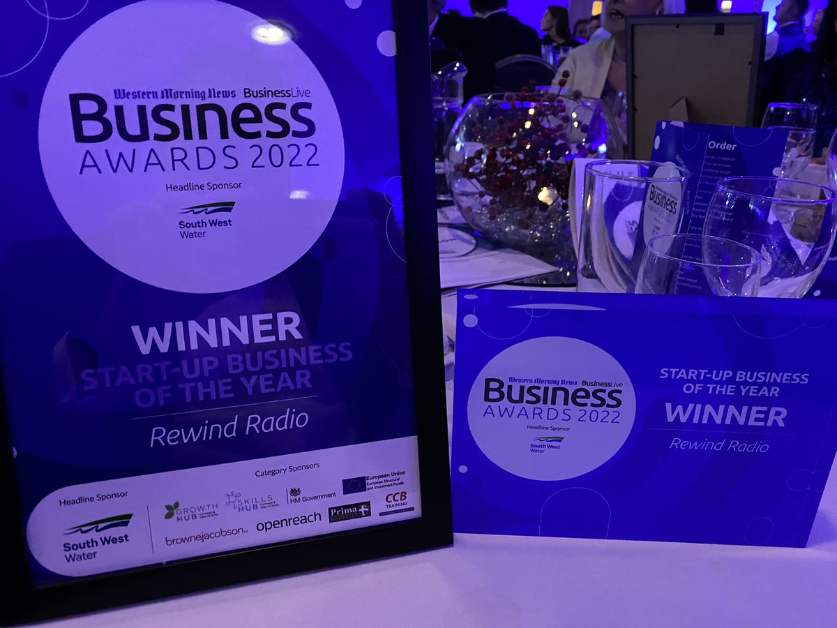 RewindCornwall's tweet photo. We are delighted to announce that we have won the Start-Up Business Of The Year Award at the Western Morning News Business Awards!
#teamrewind #madeincornwall #forCornwall #WMNBusinessAwards https://t.co/srcu4oeBy9