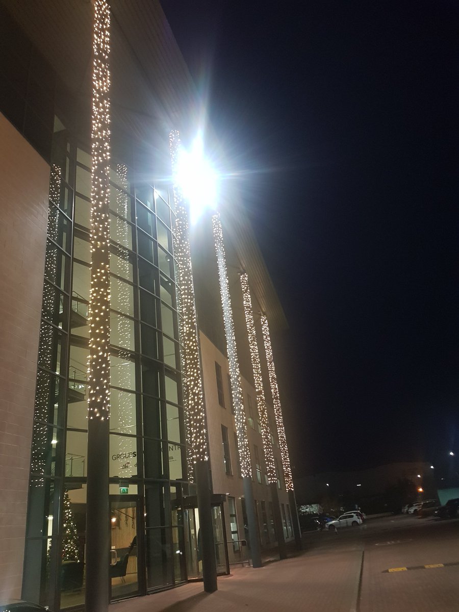 surtsa's tweet photo. Feeling festive...  lights are up at the office...think Santa will drop by🎅🦌🎁❄☃️ https://t.co/vGwHxNPjId
