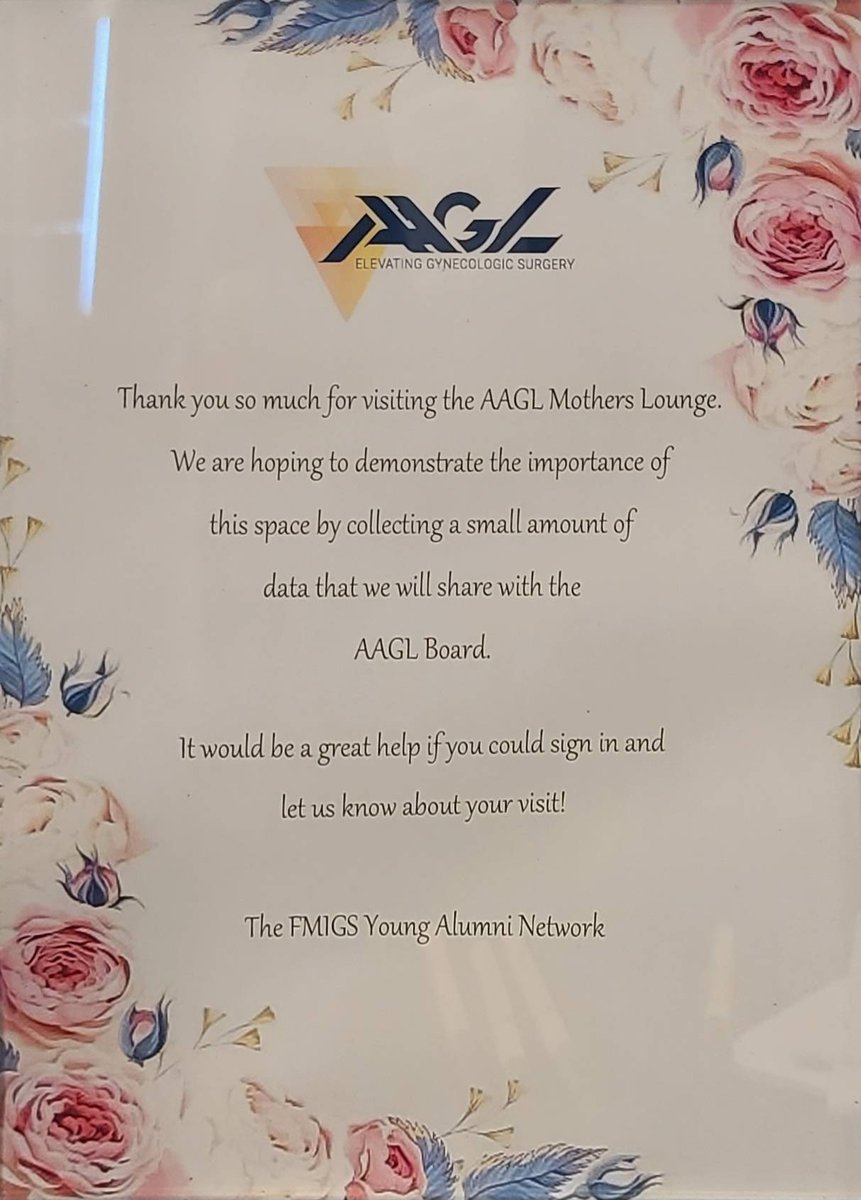 Mallory Stuparich, MD, FACOG (@malstumd) on Twitter photo Remember to sign in if you are using the Mother's Lounge at #AAGL2022 <a href="/AAGL/">AAGL</a> Remember to sign in if you are using the Mother's Lounge at #AAGL2022 <a href="/AAGL/">AAGL</a>