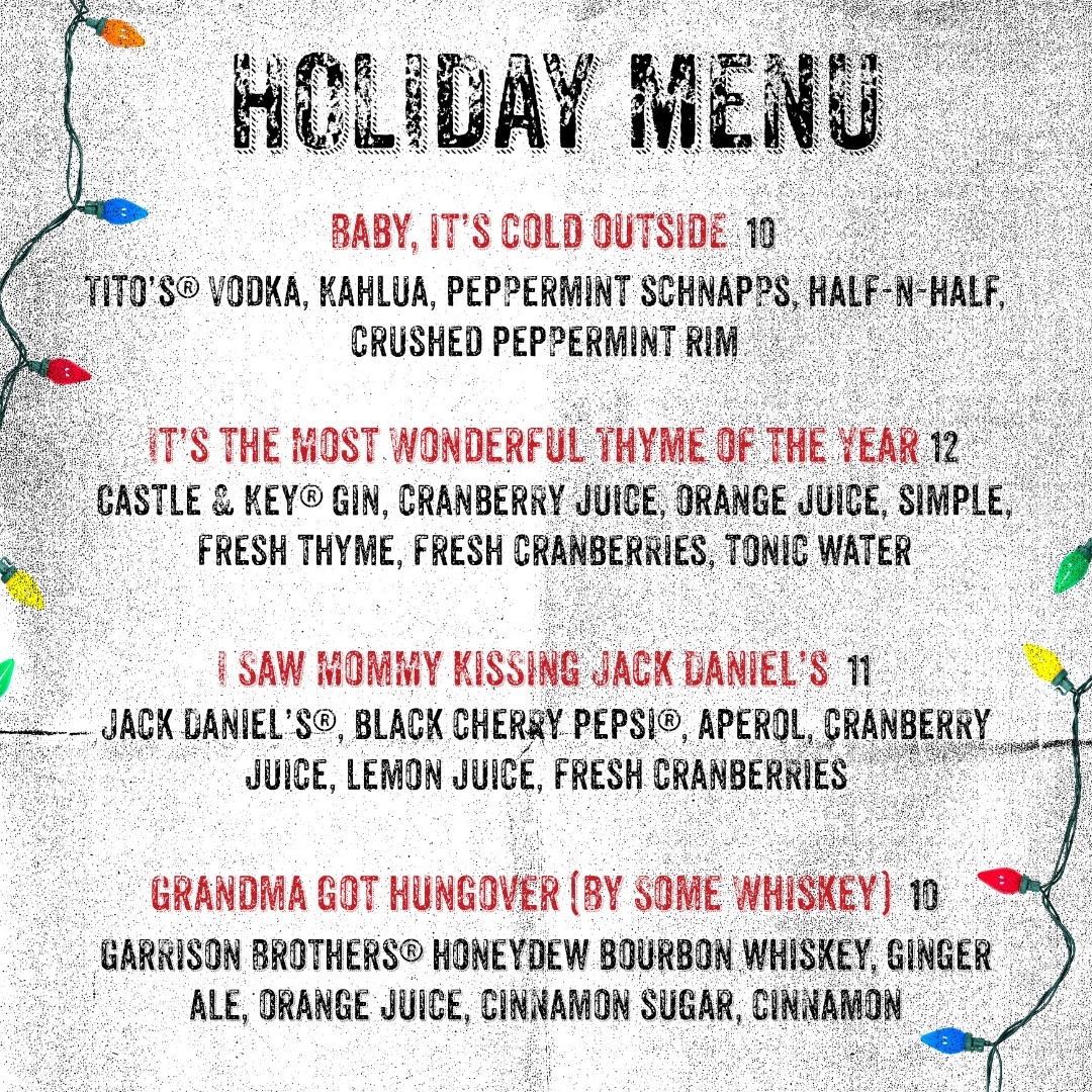 It's the most wonderful thyme of the year! 

Our winter cocktails begin tomorrow, and we are excited to share them with you! Let us know what you think. 😁