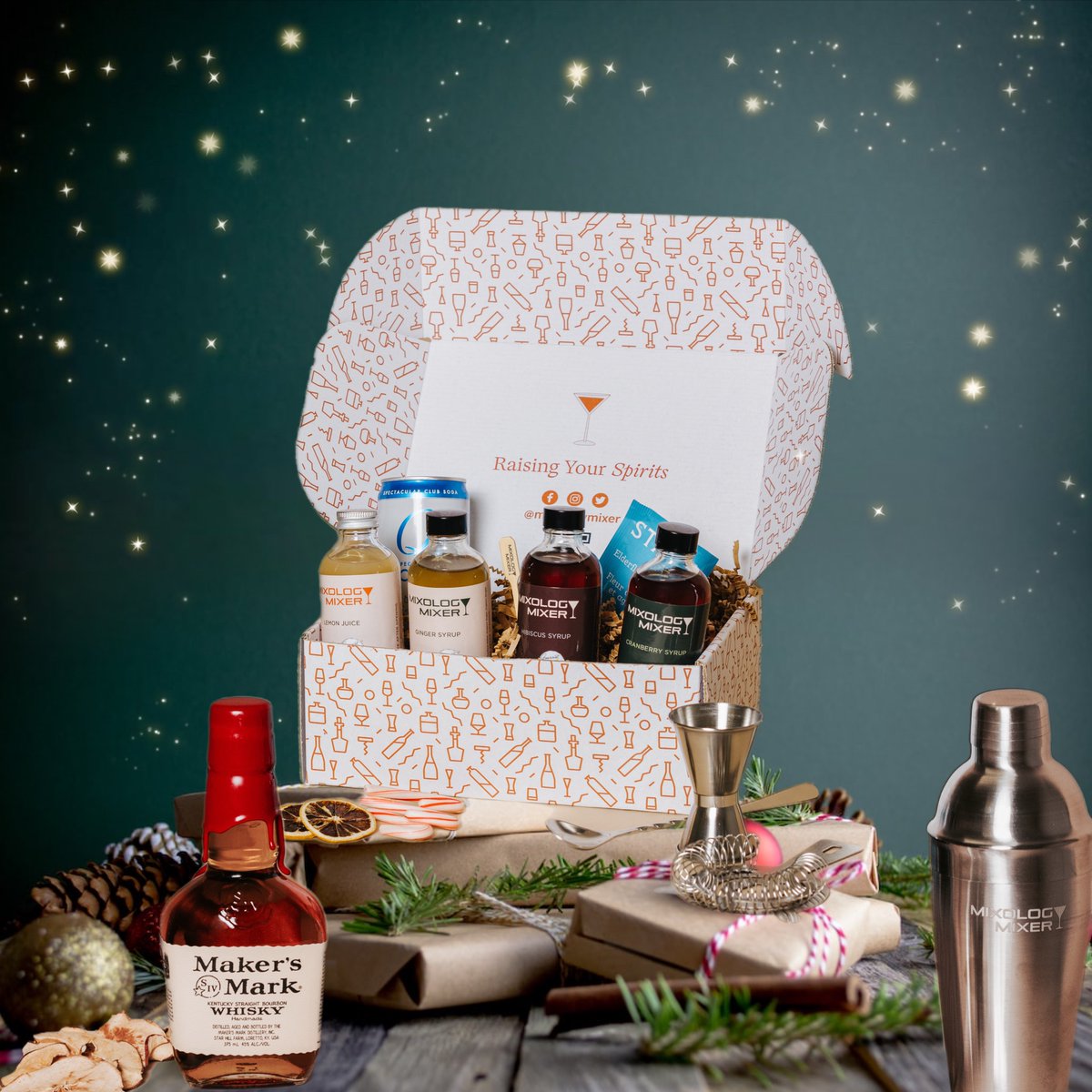 MixologyMixer's tweet photo. It’s beginning to look a lot like #cocktails, everywhere we go.

Delicious cocktails with unique syrups are waiting to be mixed.
👉https://t.co/blDHMGEtVo 

#MixologyMixer #virtualevents #homepremise #virtualhappyhour #holidayparty  #giftideas #subscriptionbox #drinkmasters https://t.co/NclSM8jRk8