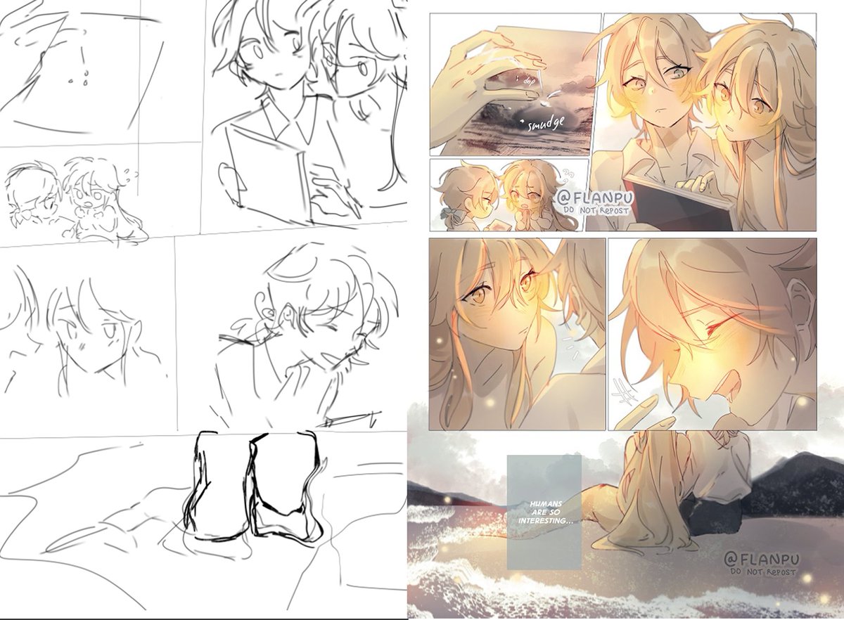 I love making these comparisons and looking back on my "sketch" layer because wtf is that 