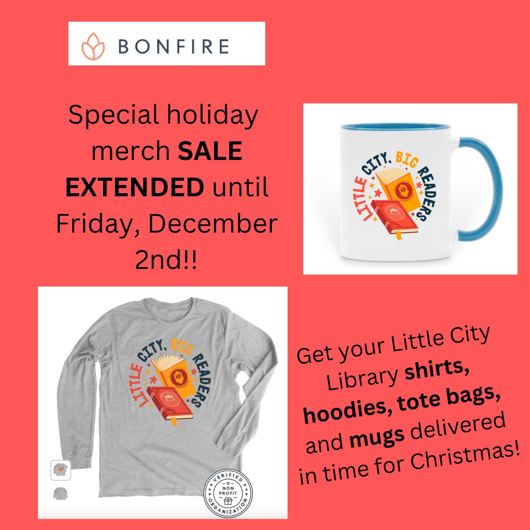 We have extended our holiday merch sale until Fri, December 2! We have t-shirts, long sleeve shirts, and hoodies in a variety of sizes and colors. We also have tote bags and coffee mugs! Order by 12/2 for your gifts to be delivered by the holidays!

bonfire.com/store/mary-ril…