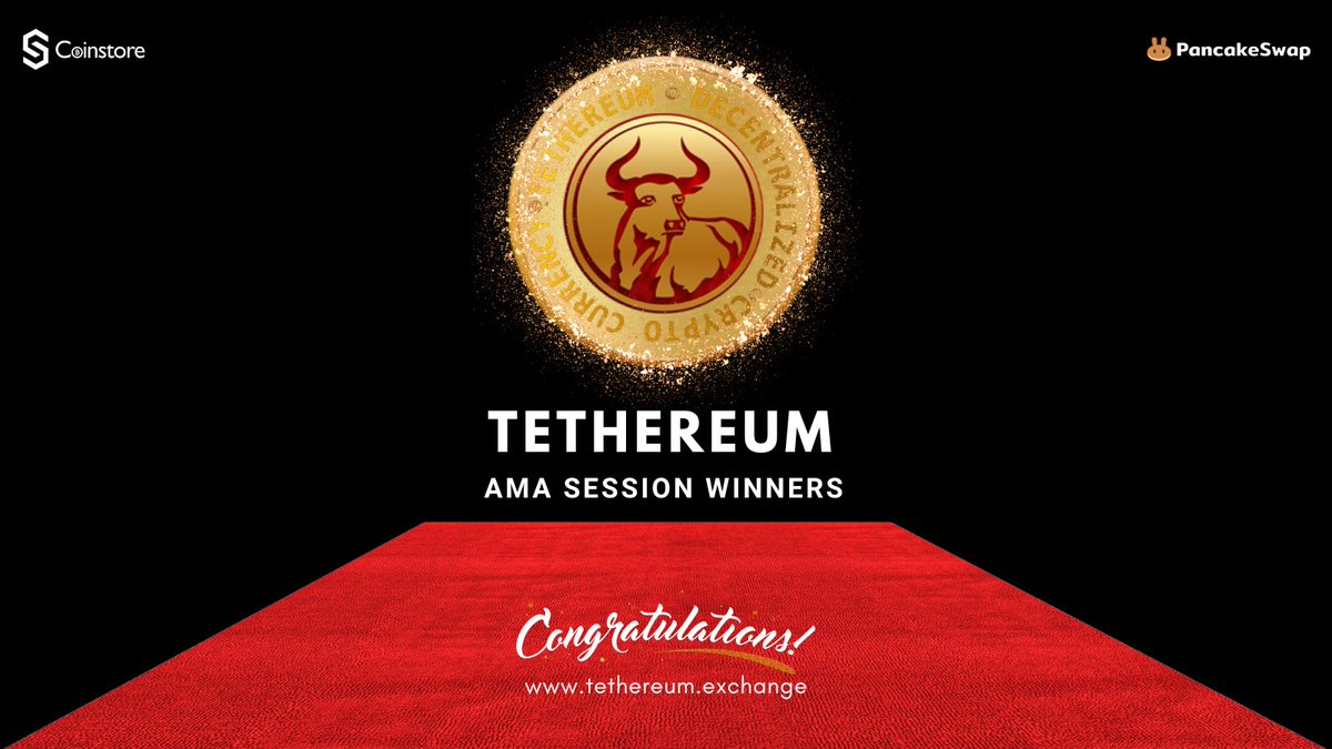 TethereumHelp's tweet photo. Congratulations To The #AMA Session #Winners 🚀
#Tethereum #TethereumToken #TrthereumExchange #Binance #Btc #CoinStore #BNB #Crypto #Dubai #Cryptocurrency #BSC #Bitcoin https://t.co/kLKHPSPnka
