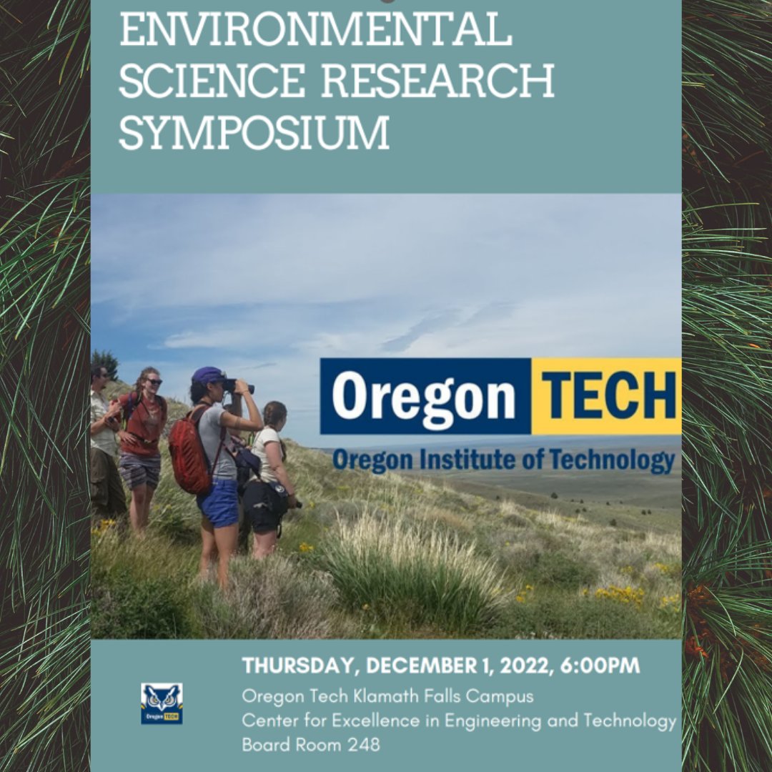 natscience_OIT's tweet image. Come join us tonight at the Environmental Symposium. We have some great research being shared! #OIT #ortech #oregon #environmentalscience #beeresearch #Carnivore #forestecology #wildfire
