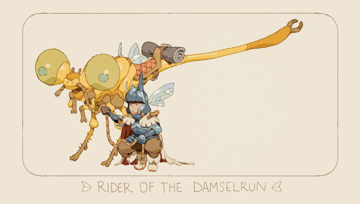 A_Zedig_Diboine's tweet photo. A lil rider guy and his steed https://t.co/RuOz1bsa7O