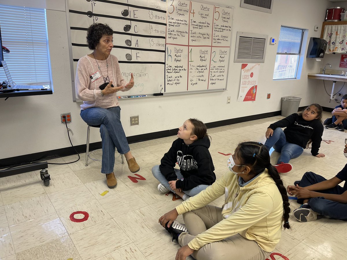 MrGallowayROCKS's tweet photo. 3rd, 4th, and 5th graders enjoyed having Ms. Slim from the Austin Jazz Workshop @GHWootenWarrior @AISDArts https://t.co/XSvrXwqmdo