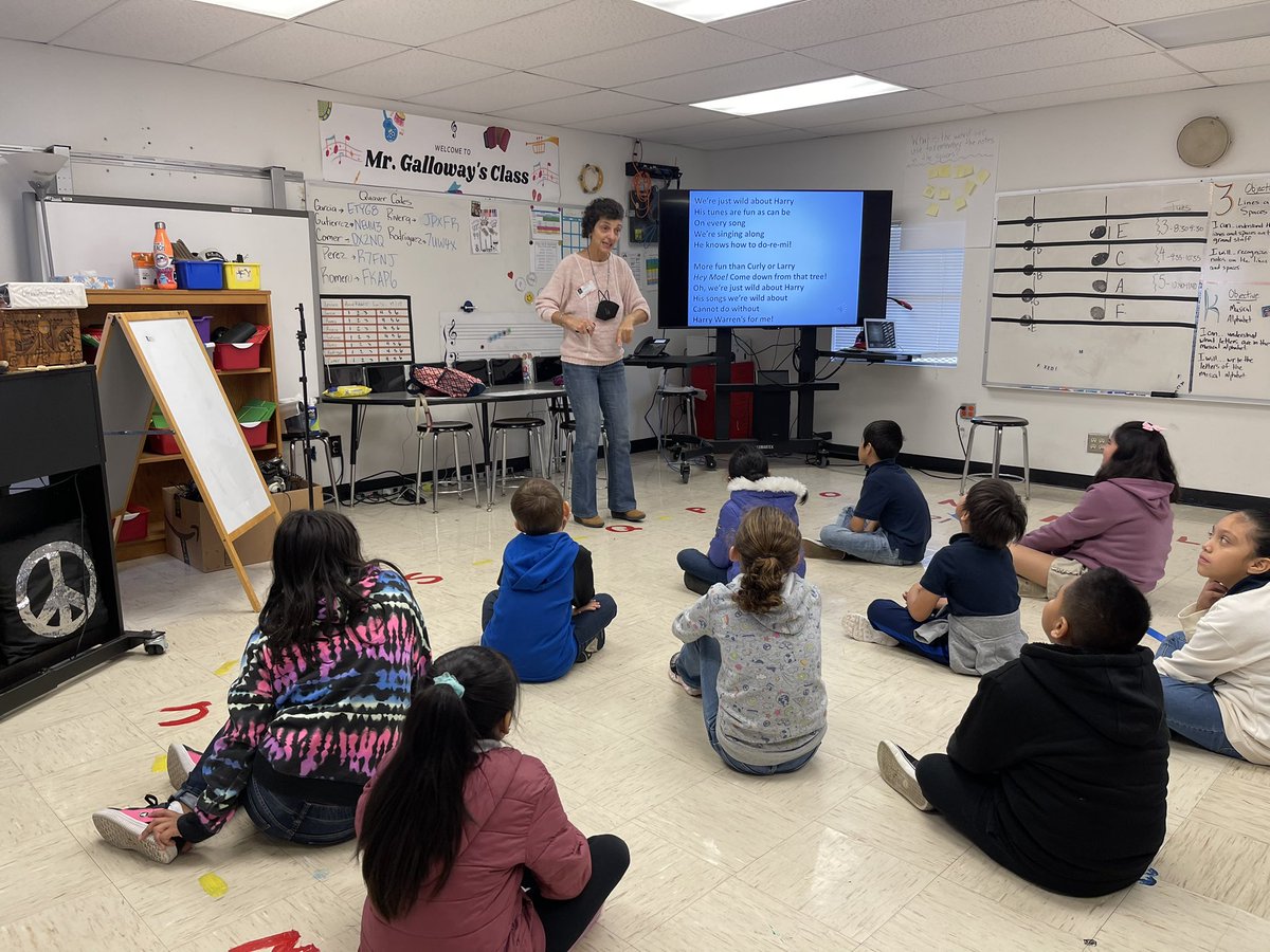 MrGallowayROCKS's tweet photo. 3rd, 4th, and 5th graders enjoyed having Ms. Slim from the Austin Jazz Workshop @GHWootenWarrior @AISDArts https://t.co/XSvrXwqmdo