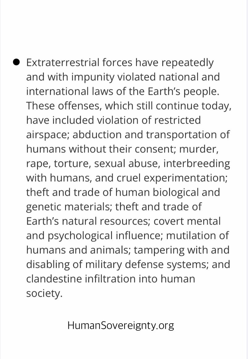 NasiNovareCoram's tweet photo. @ophello Exactly, stand up 4🌍!Here is The Declaration of Human Sovereignty Regarding Contact with Extraterrestrial Nations and Forces https://t.co/5SaNB6K8lu 

&amp; here is the Allies of Humanity Briefings which expose the extraterrestrial activities &amp;hidden agenda. https://t.co/Uwh9S1cLAJ https://t.co/hFmFEjML4E