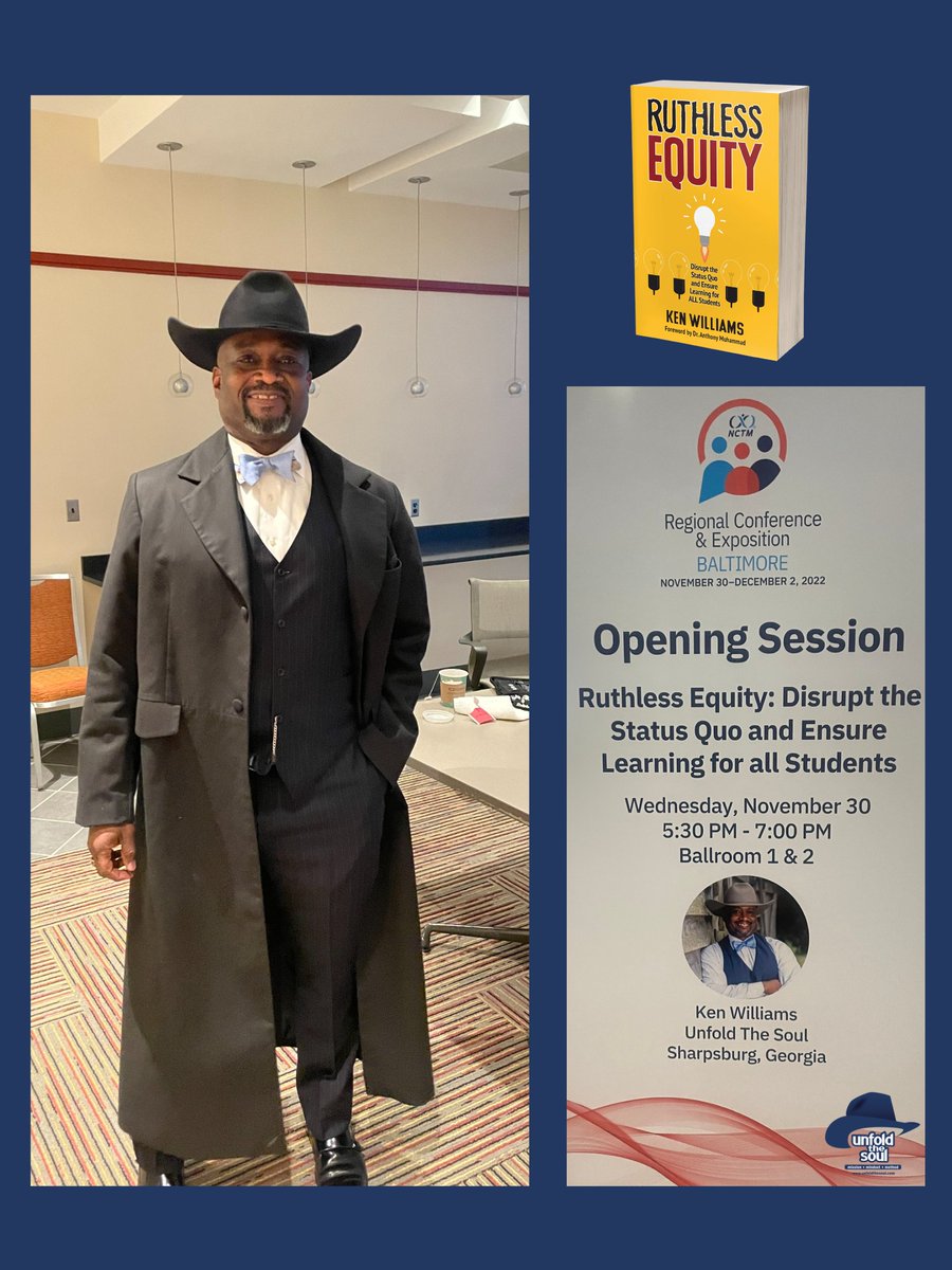 unfoldthesoul's tweet photo. Honored and excited to deliver the opening keynote for the @NCTM Conference in Baltimore! I expect to meet many #RuthlessEquity warriors here! #StartWithTheCROWN #NCTMBALT22 https://t.co/iJgorb0P3Z
