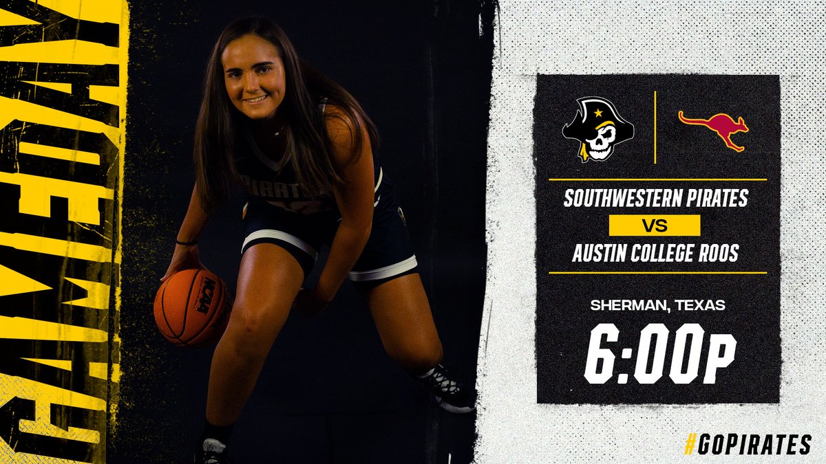 SUPirates's tweet image. #GAMEDAY | @SUPiratesWBB
🆚@roos_hoops
⏰6:00 PM
📍Sherman, Texas
📊 southwesternpirates.com/sports/w-baskb…